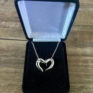 Pure Romance Silver Heart Pendant Necklace, New In Box
